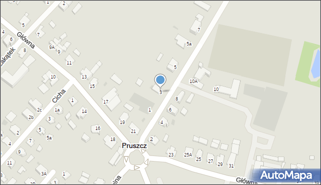 Pruszcz, Sportowa, 3, mapa Pruszcz