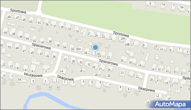 Pruszcz Gdański, Spacerowa, 26, mapa Pruszcz Gdański