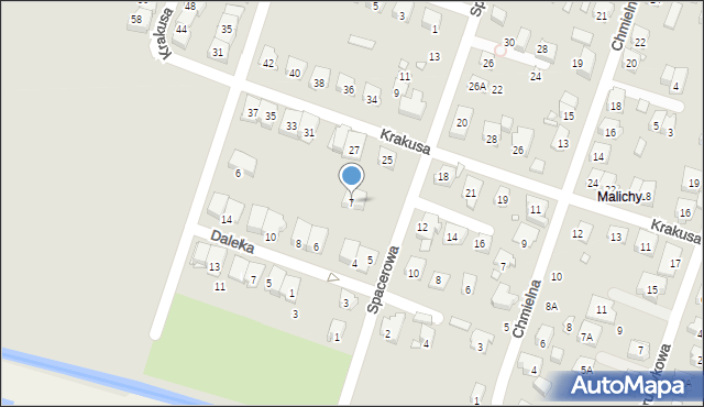 Pruszków, Spacerowa, 7, mapa Pruszków