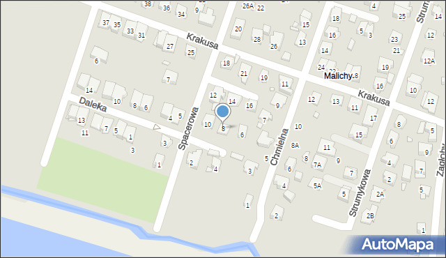 Pruszków, Spacerowa, 8, mapa Pruszków