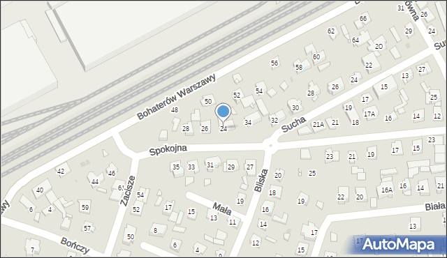 Pruszków, Spokojna, 24, mapa Pruszków