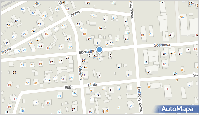 Pruszków, Spokojna, 7, mapa Pruszków