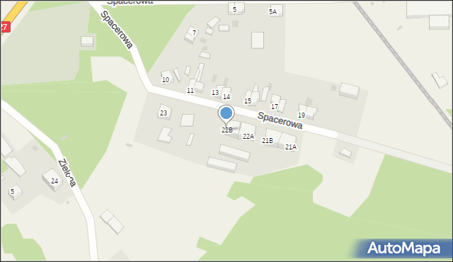 Przewóz, Spacerowa, 22B, mapa Przewóz