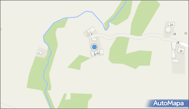 Przybradz, Spacerowa, 8, mapa Przybradz