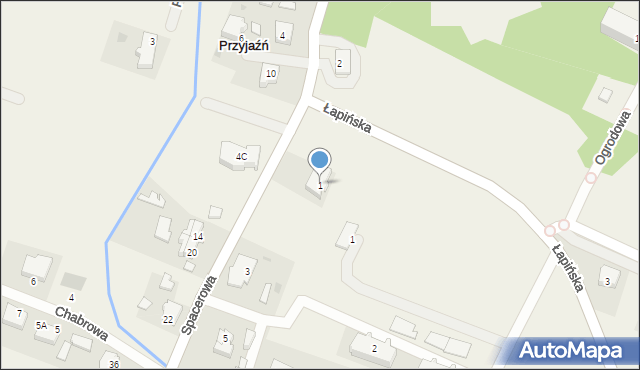 Przyjaźń, Spacerowa, 1, mapa Przyjaźń