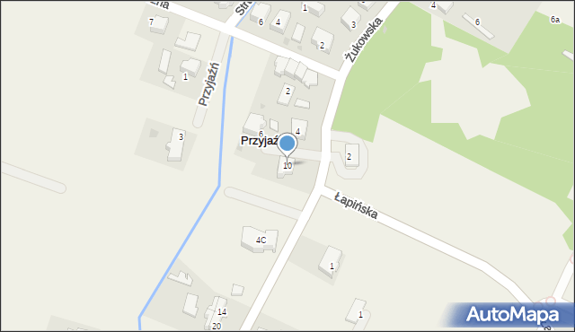 Przyjaźń, Spacerowa, 10, mapa Przyjaźń