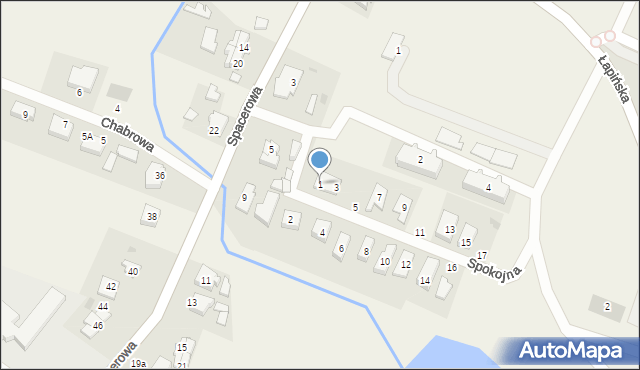 Przyjaźń, Spokojna, 1, mapa Przyjaźń