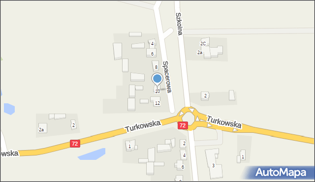 Przykona, Spacerowa, 10, mapa Przykona