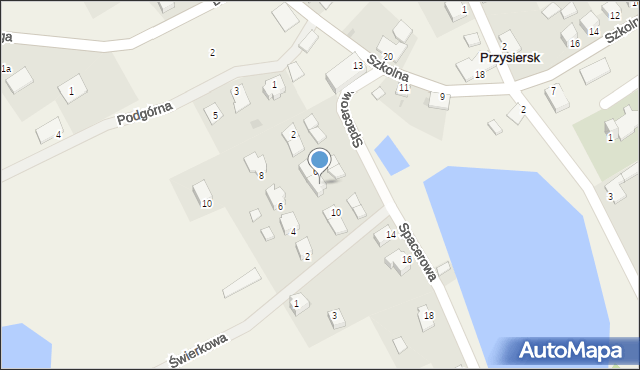 Przysiersk, Spacerowa, 8, mapa Przysiersk