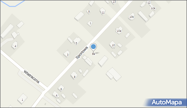 Psary, Sportowa, 8a, mapa Psary