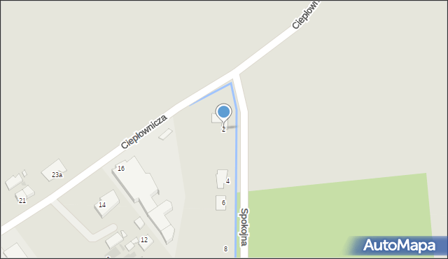 Pyrzyce, Spokojna, 2, mapa Pyrzyce