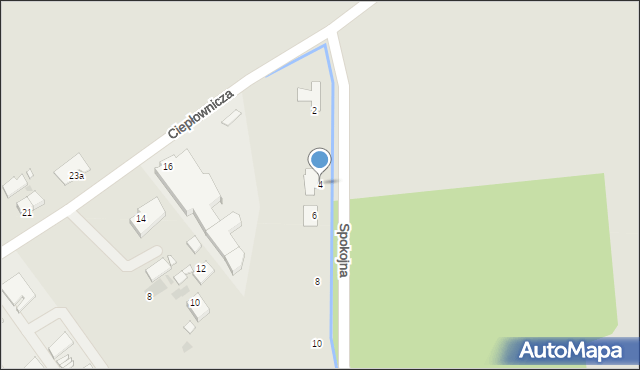 Pyrzyce, Spokojna, 4, mapa Pyrzyce