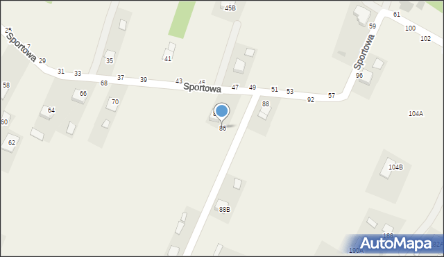 Pysznica, Sportowa, 86, mapa Pysznica