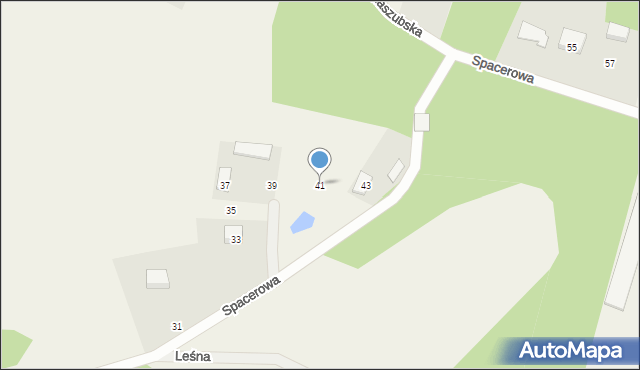 Rąb, Spacerowa, 41, mapa Rąb