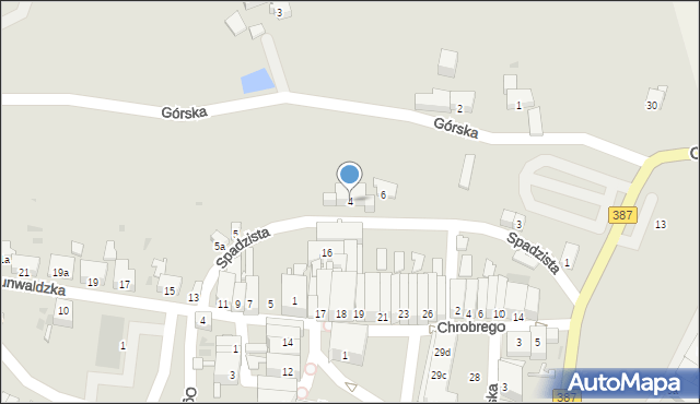 Radków, Spadzista, 4, mapa Radków