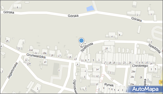 Radków, Spadzista, 5a, mapa Radków