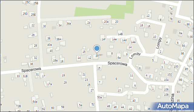 Radlin, Spacerowa, 10, mapa Radlin