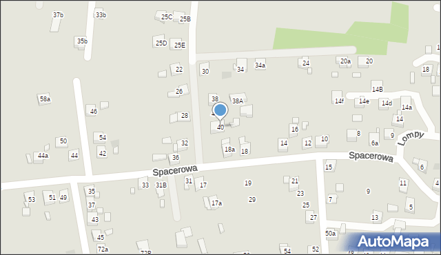 Radlin, Spacerowa, 40, mapa Radlin