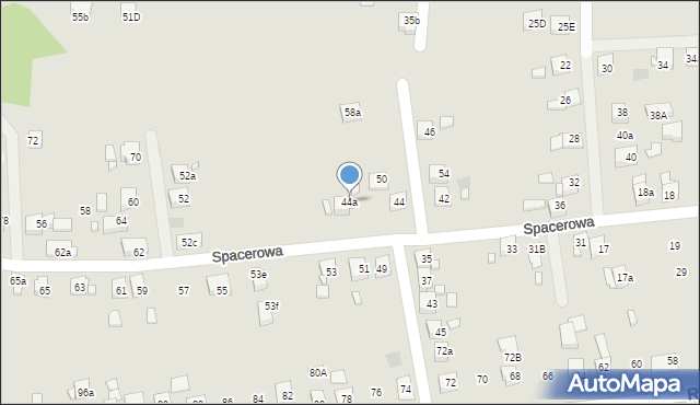 Radlin, Spacerowa, 44a, mapa Radlin