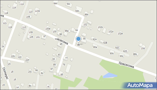 Radlin, Spacerowa, 88, mapa Radlin