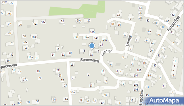 Radlin, Spacerowa, 8a, mapa Radlin