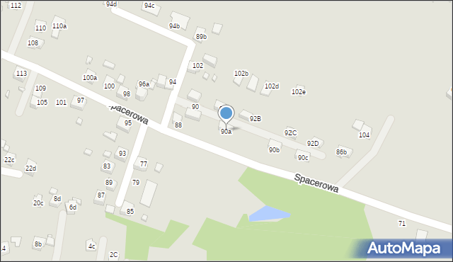 Radlin, Spacerowa, 90a, mapa Radlin