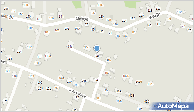 Radlin, Spacerowa, 94b, mapa Radlin
