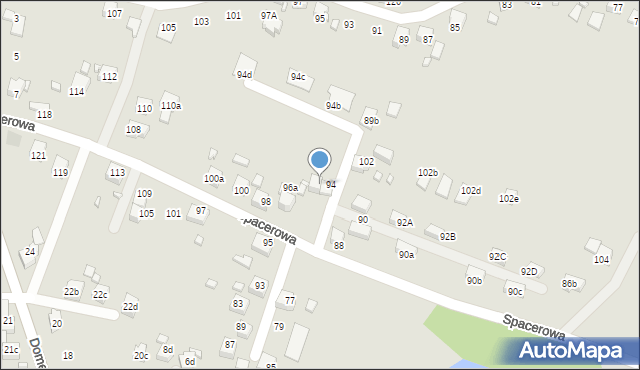 Radlin, Spacerowa, 96, mapa Radlin