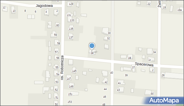 Radłów, Spacerowa, 1a, mapa Radłów