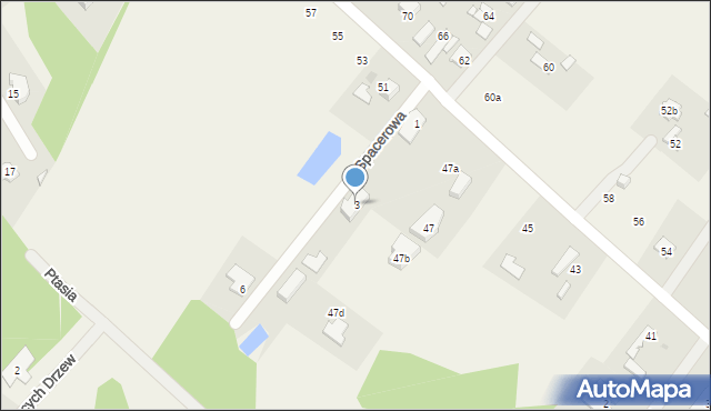 Radonie, Spacerowa, 3, mapa Radonie