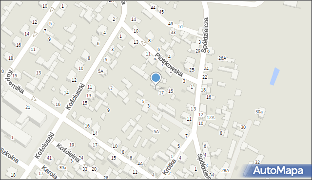 Radoszyce, Spółdzielcza, 19, mapa Radoszyce