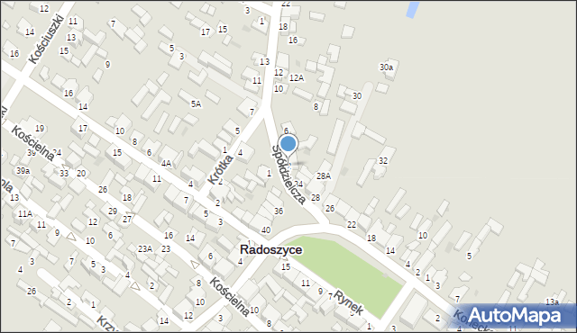 Radoszyce, Spółdzielcza, 2, mapa Radoszyce