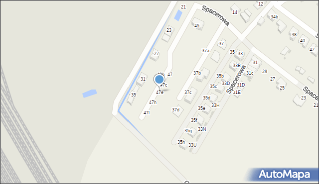 Radwanice, Spacerowa, 47e, mapa Radwanice