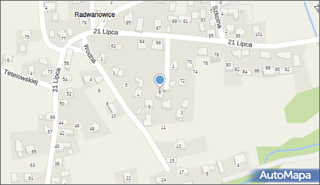 Radwanowice, Spokojna, 6, mapa Radwanowice