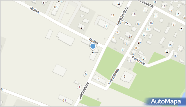 Radzanowo, Spółdzielcza, 7, mapa Radzanowo