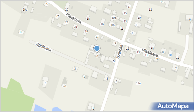Radziądz, Spokojna, 2, mapa Radziądz