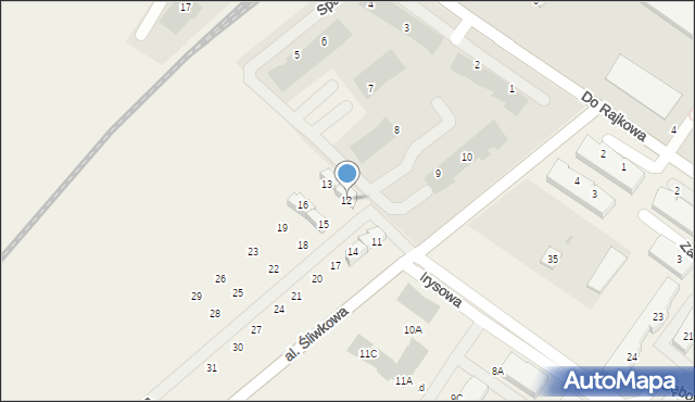 Rajkowo, Spacerowa, 12, mapa Rajkowo