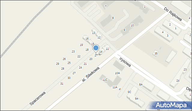 Rajkowo, Spacerowa, 17, mapa Rajkowo