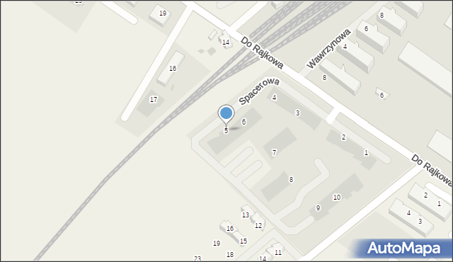 Rajkowo, Spacerowa, 5, mapa Rajkowo