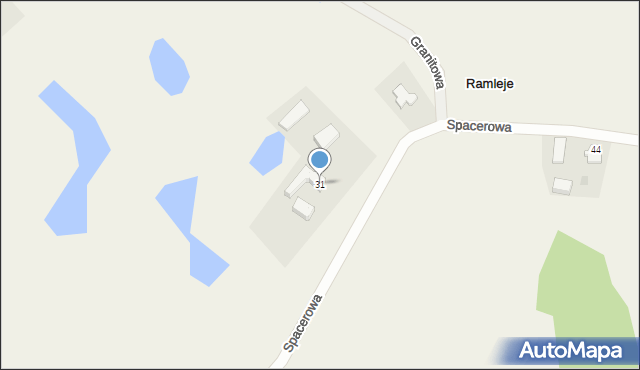 Ramleje, Spacerowa, 31, mapa Ramleje