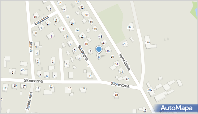 Raszków, Spokojna, 6, mapa Raszków