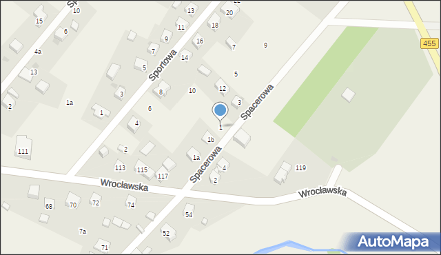 Ratowice, Spacerowa, 1, mapa Ratowice