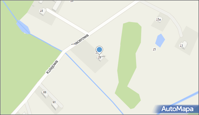 Rębiechowo, Spacerowa, 19, mapa Rębiechowo