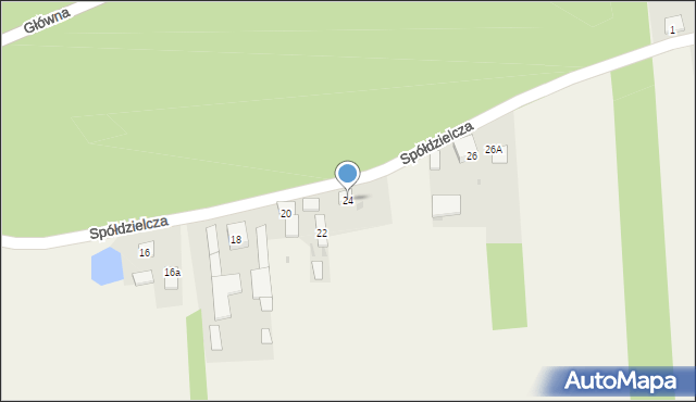 Ręczno, Spółdzielcza, 24, mapa Ręczno