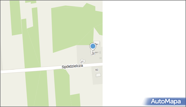 Ręczno, Spółdzielcza, 29, mapa Ręczno