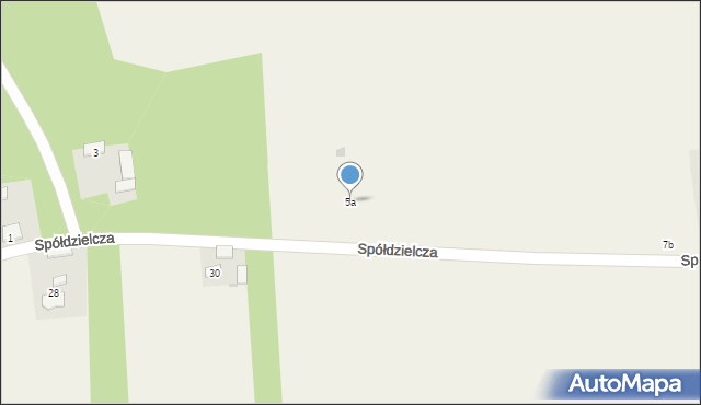 Ręczno, Spółdzielcza, 5a, mapa Ręczno