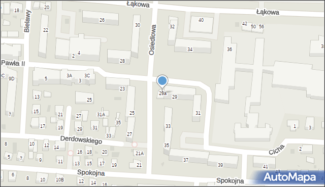 Reda, Spokojna, 29a, mapa Reda