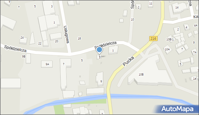 Reda, Spółdzielcza, 3, mapa Reda