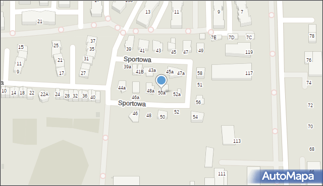 Reda, Sportowa, 50a, mapa Reda