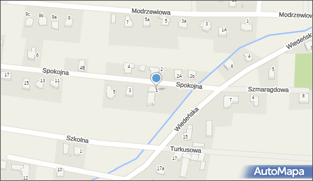 Roczyny, Spokojna, 1, mapa Roczyny